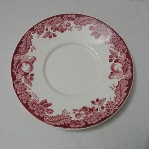 Wedgewood Harvard Red Transfer Tercentenary Saucer